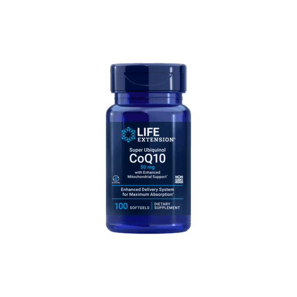 Life Extension Super Ubiquinol CoQ10 with Enhanced Mitochondrial Support™ 50 mg, 100 softgels