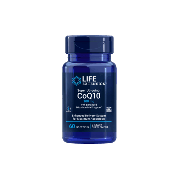 Life Extension Super Ubiquinol CoQ10 with Enhanced Mitochondrial Support™ 100 mg, 60 softgels