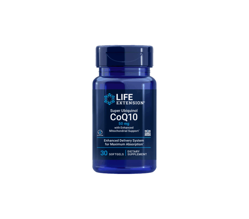Life Extension Super Ubiquinol CoQ10 with Enhanced Mitochondrial Support™ 50 mg, 30 softgels