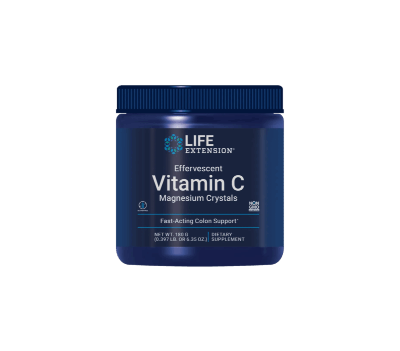 Life Extension Effervescent Vitamin C Magnesium Crystals 180 grams