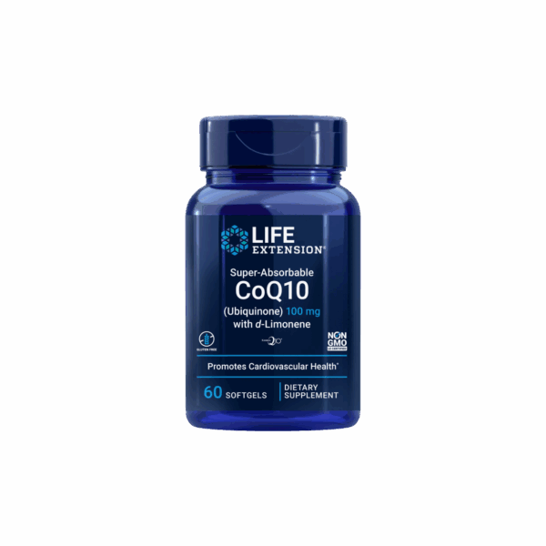 Life Extension Super-Absorbable CoQ10 (Ubiquinone) with d-Limonene 100 mg, 60 softgels
