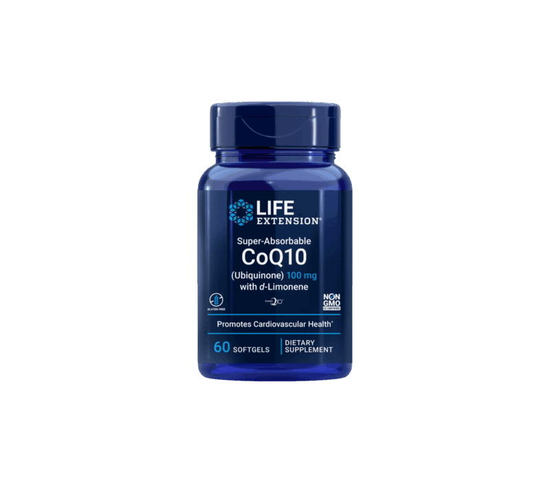 Life Extension Super-Absorbable CoQ10 (Ubiquinone) with d-Limonene 100 mg, 60 softgels