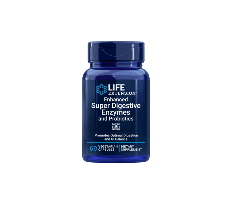 Life Extension Enhanced Super Digestive Enzymes and Probiotics 60 vegetarian capsules