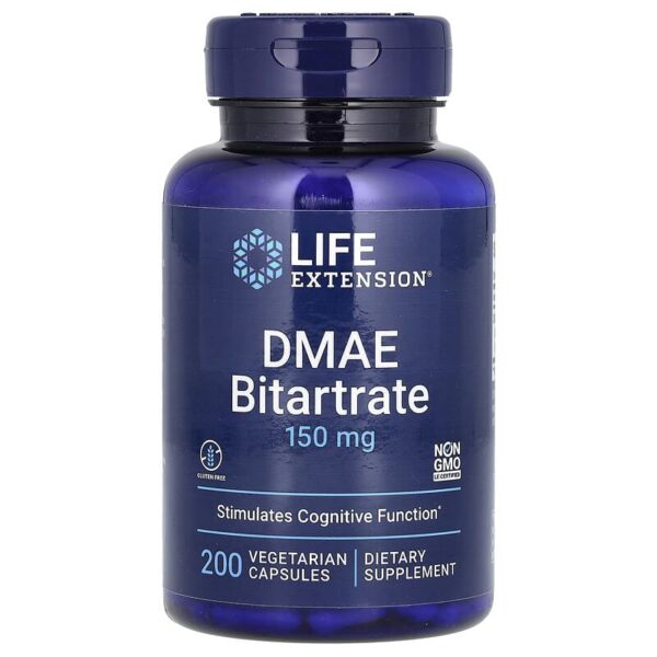 Life Extension DMAE Bitartrate 150 mg, 200 vegetarian capsules
