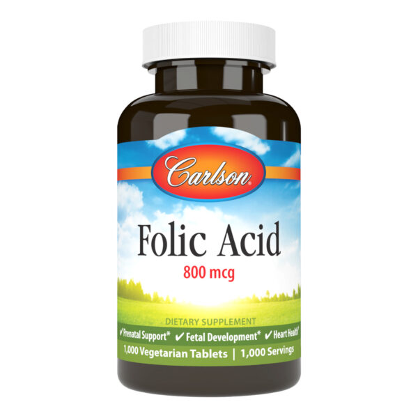 Carlson Laboratories Folic Acid 800mcg 1000 Tablet