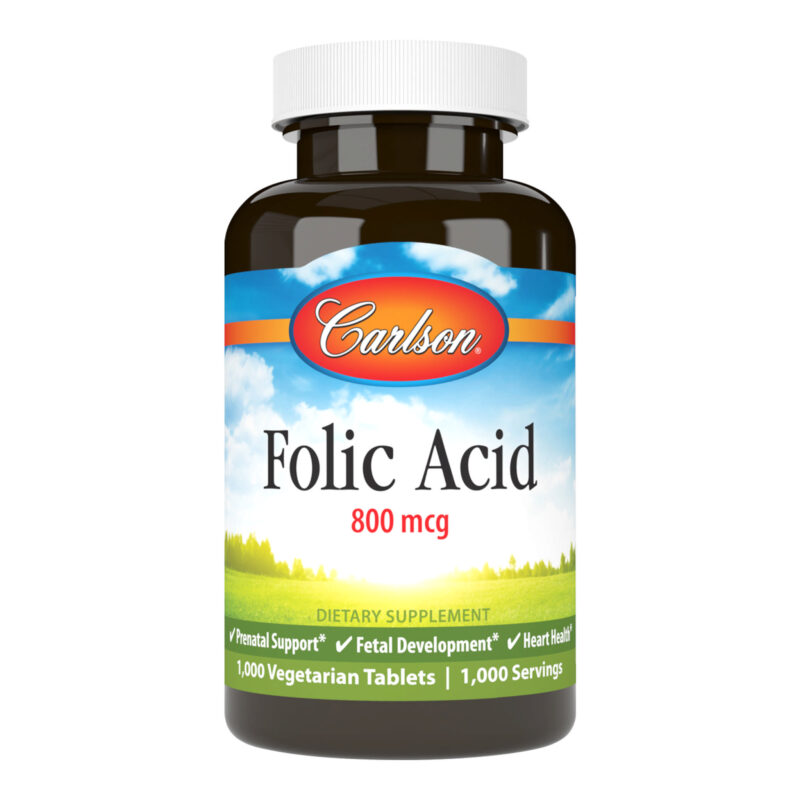 Carlson Laboratories Folic Acid 800mcg 1000 Tablet