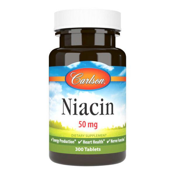 Carlson Laboratories Niacin 50mg 300 Tablets