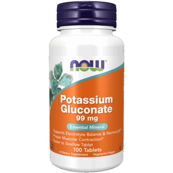 NOW Foods POTASSIUM GLUCONATE 99mg 100 TABS