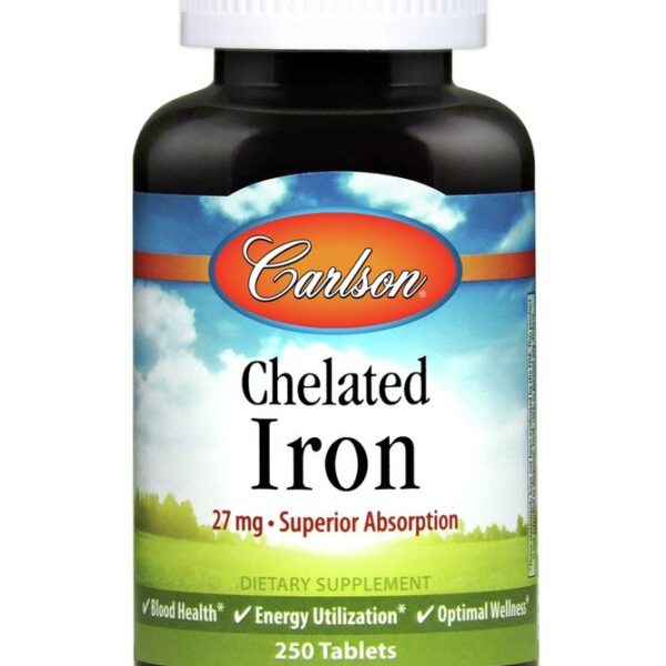 Carlson Laboratories Chelated Iron 250 Tablets
