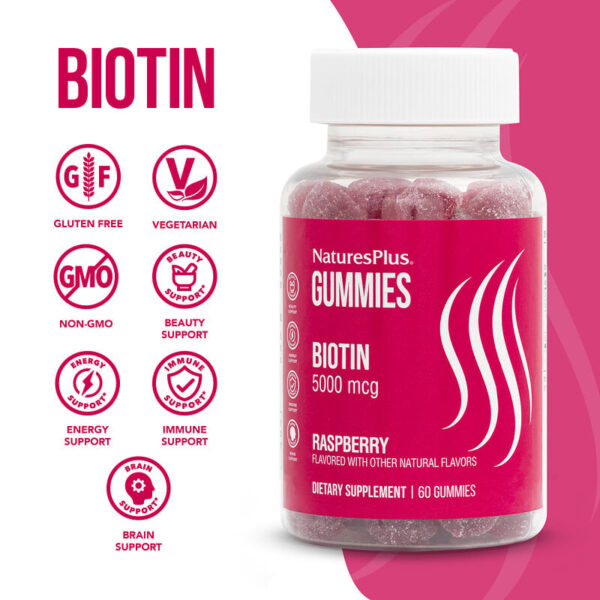 Natures Plus BIOTIN 5000 MCG GUMMIES 60