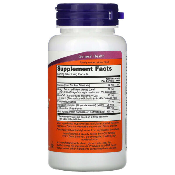 NOW Foods BRAIN ELEVATE FORMULA 60 VCAPS