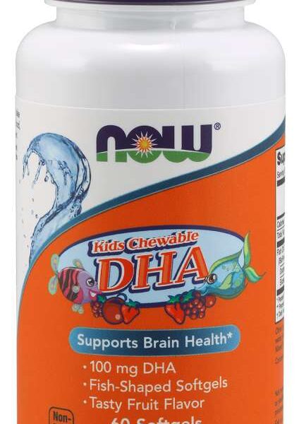 NOW Foods DHA 100mg CHEWABLE SGELS 60 SGELS