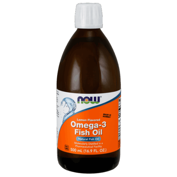 NOW Foods OMEGA-3 FISH OIL LEMON 500 ML