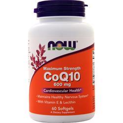 NOW Foods CoQ10 600mg 60 SGELS