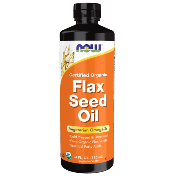 NOW Foods FLAX SEED OIL ORGANIC 24 FL OZ