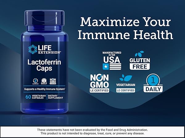 Life Extension Lactoferrin Caps 60 vegetarian capsules