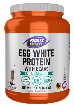 NOW Foods EGGWHITE PROTEIN & BCAA CHOCO. 1.5 LBS