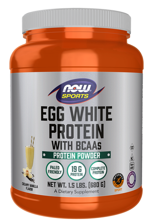 NOW Foods EGGWHITE PROTEIN & BCAA VANILLA 1.5 LBS