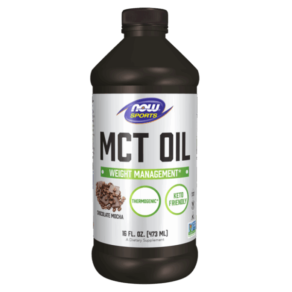 NOW Foods MCT OIL - CHOCOLATE MOCHA FLAVOR 16 FL OZ