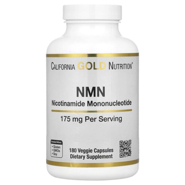 California Gold Nutrition NMN, 175 mg , 180 Veggie Capsules