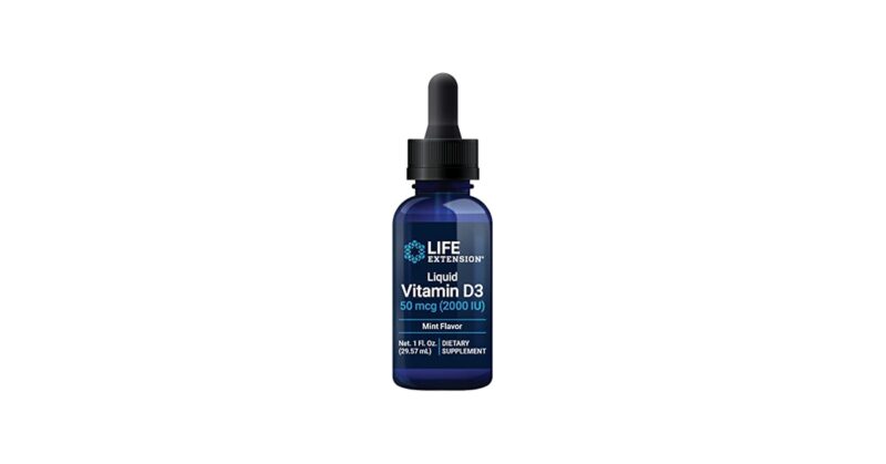 Life Extension Liquid Vitamin D3 (Mint) 50 mcg (2000 IU), 29.57 ml