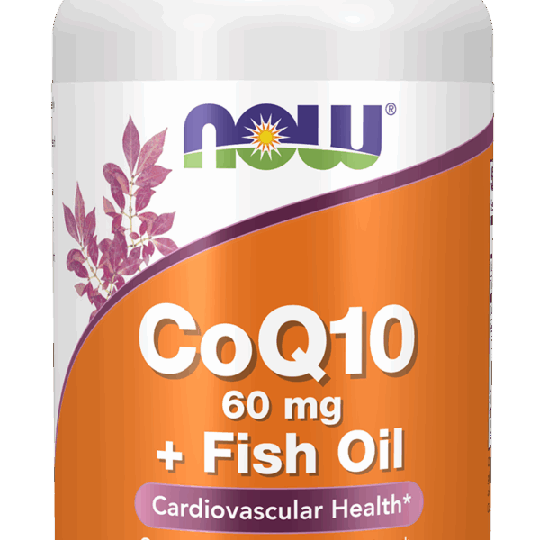 NOW Foods CoQ10 60mg with Omega-3 60 SGELS