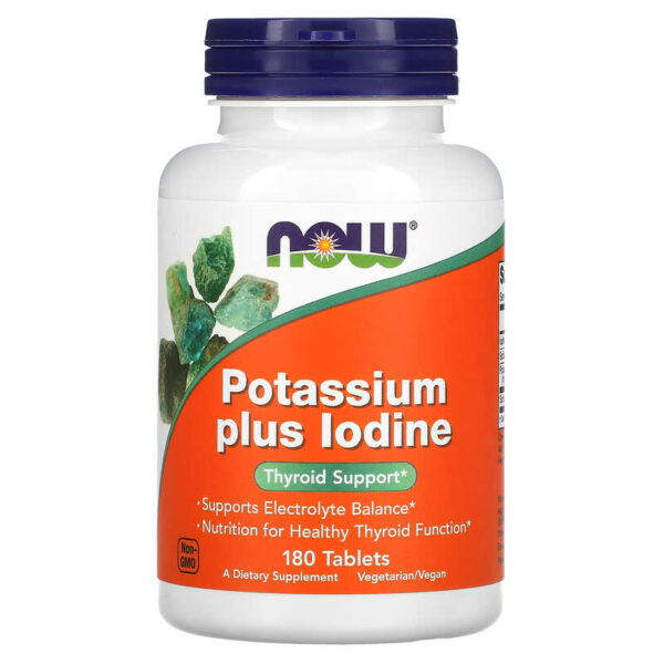 NOW Foods POTASSIUM PLUS IODINE 180 TABS