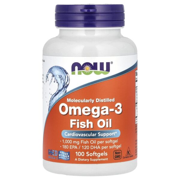 NOW Foods OMEGA-3 1000mg 100 SGELS