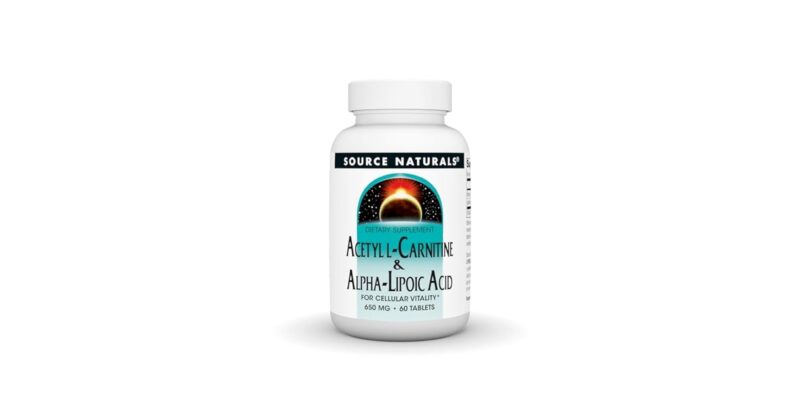 Source Naturals Acetyl L-Carnitine & Alpha-Lipoic Acid 650 mg