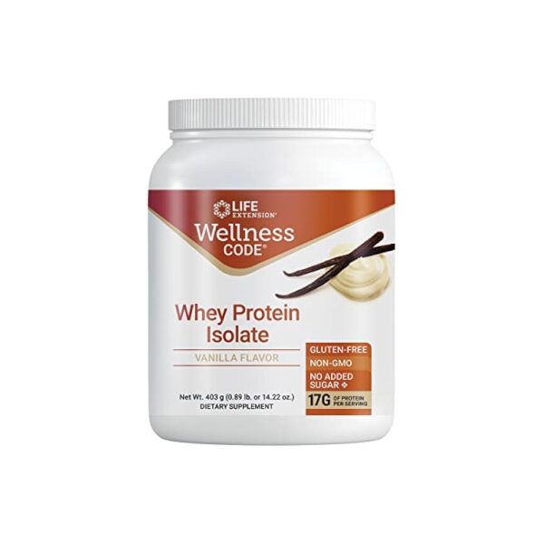 Life Extension Wellness Code® Whey Protein Isolate (Vanilla) 403 grams