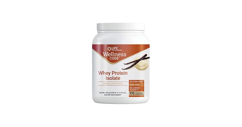 Life Extension Wellness Code® Whey Protein Isolate (Vanilla) 403 grams