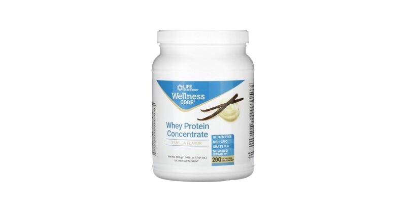 Life Extension Wellness Code® Whey Protein Concentrate (Vanilla) 500 grams