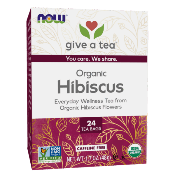 NOW Foods HIBISCUS ORGANIC TEA 24 BAGS