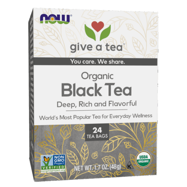 NOW Foods BLACK TEA BAGS ORGANIC 24 BAGS
