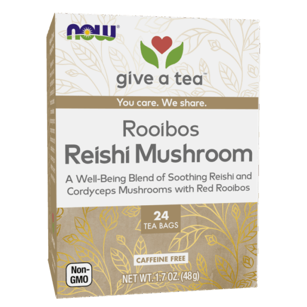 NOW Foods ROOIBOS REISHI MUSHROOM TEA 24 BAGS
