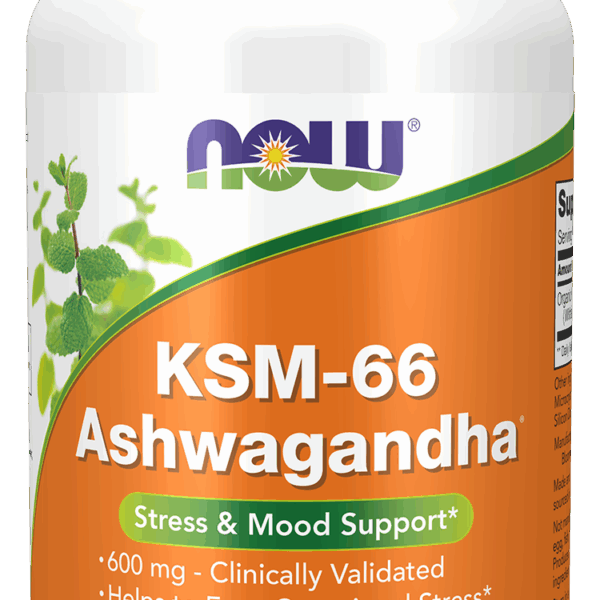 NOW Foods KSM-66 ASHWAGANDHA 600MG 90 VCAPS