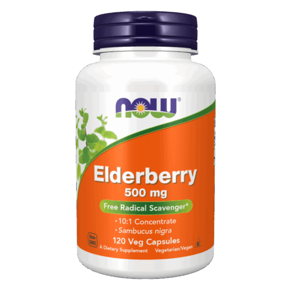NOW Foods ELDERBERRY 500mg 120 VCAPS
