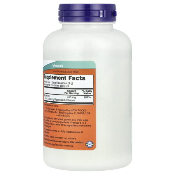 NOW Foods MAGNESIUM CITRATE POWDER 8 OZ
