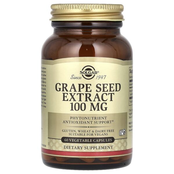 Solgar Grape Seed Extract 100 mg Vegetable Capsules