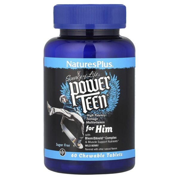 Natures Plus POWER TEEN (HIS) CHEWABLE 60