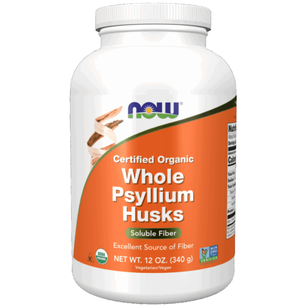 NOW Foods ORGANIC PSYLLIUM HUSK WHOLE 12 OZ