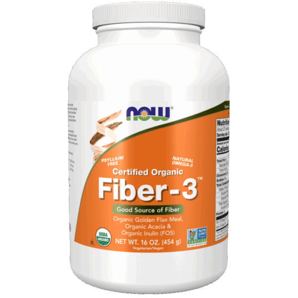NOW Foods FIBER-3 ORGANIC 16 OZ