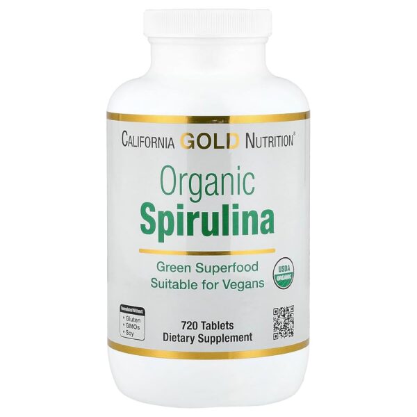 California Gold Nutrition Organic Spirulina, 500 mg, 720 Tablets