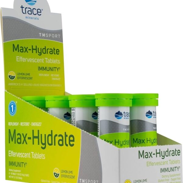 Trace Minerals Max-Hydrate Immunity TABLET Lemon Lime