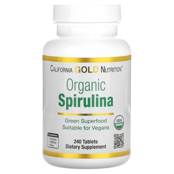 California Gold Nutrition Organic Spirulina, 500 mg, 240 Tablets