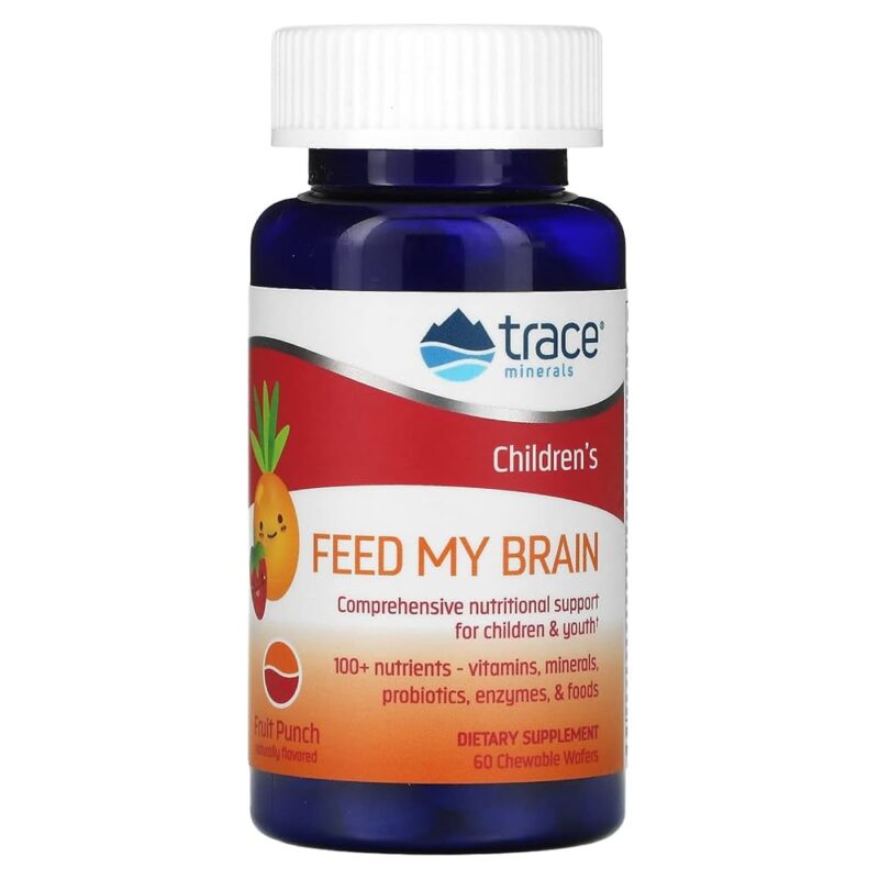 Trace Minerals Children's Feed My Brain CHEWABLE Fruit Punch