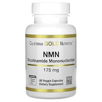 California Gold Nutrition NMN, 175 mg, 60 Veggie Capsules