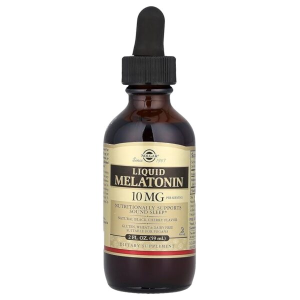 Solgar Liquid Melatonin 10 mg - Natural Black Cherry Flavor