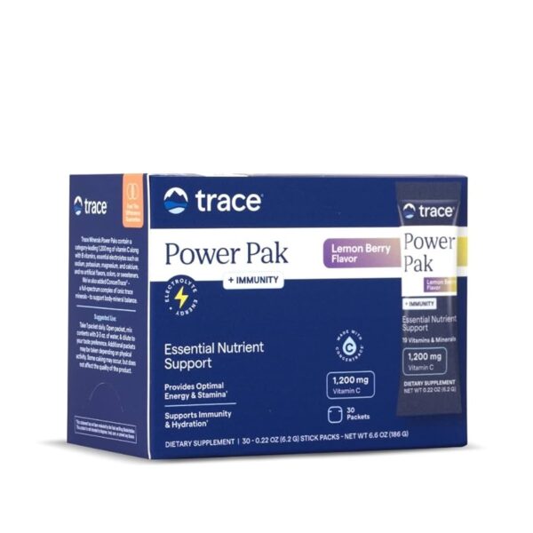 Trace Minerals Power Pak + Immunity POWDER Lemon Berry