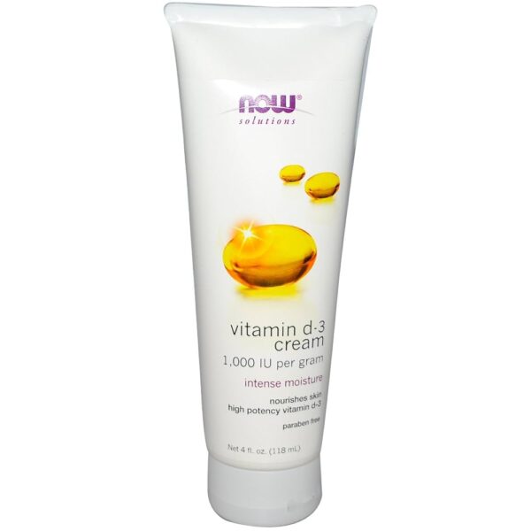NOW Foods VITAMIN D-3 BODY CREAM 4 OZ